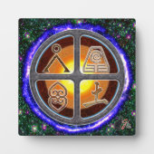 地球シンボルや象徴 フォトプラーク (正面)