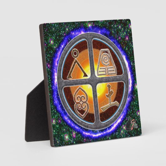 地球シンボルや象徴 フォトプラーク (正面)