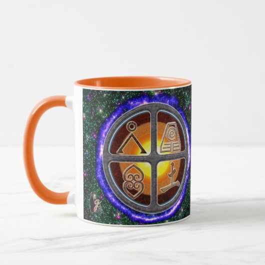 地球シンボルや象徴 マグカップ (左)