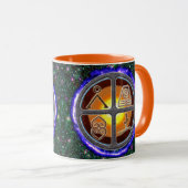 地球シンボルや象徴 マグカップ (正面右)