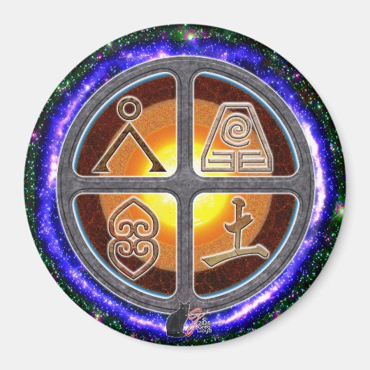 地球シンボルや象徴 マグネット (正面)