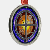 地球シンボルや象徴 メタルオーナメント (右)