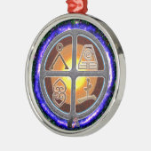 地球シンボルや象徴 メタルオーナメント (左)