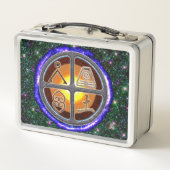 地球シンボルや象徴 メタルランチボックス (裏面)