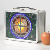 地球シンボルや象徴 メタルランチボックス (インサイチュ)