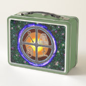 地球シンボルや象徴 メタルランチボックス (裏面)