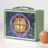 地球シンボルや象徴 メタルランチボックス (インサイチュ)