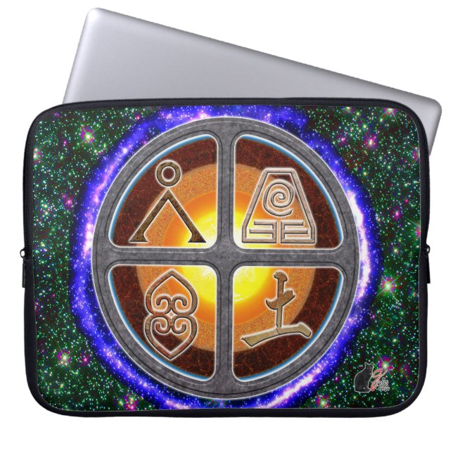 地球シンボルや象徴 ラップトップスリーブ (正面)