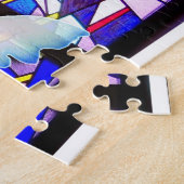 地球ジグソーパズルの平和はステンドグラスの潜りました ジグソーパズル (側面)