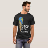 地球ストップ温暖化融解 Tシャツ (正面フル)