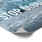 地球ストップ温暖化 – 融解氷河 |ポスター ポスター (角)