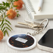 地球ストレージはほぼ満杯 キーホルダー (正面右)