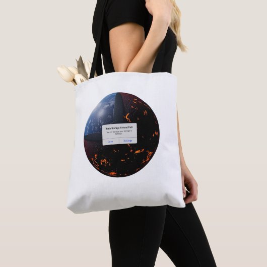 地球ストレージはほぼ満杯 トートバッグ (クローズアップ)