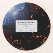 地球ストレージはほぼ満杯 ラウンドペーパーコースター (正面)