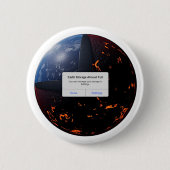 地球ストレージはほぼ満杯 缶バッジ (正面)