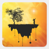 地球スライス スクエアシール (正面)