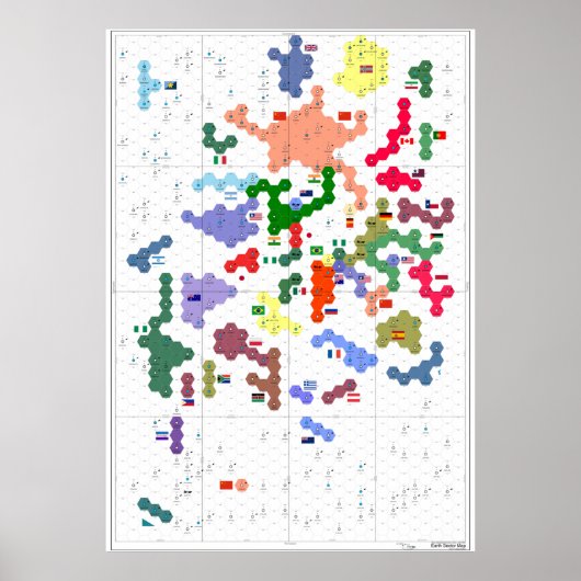 地球セクターのポスターマップ ポスター (正面)