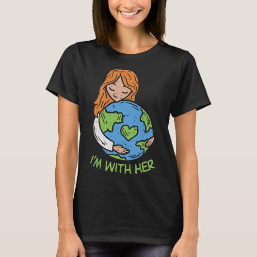 地球デイシャツプロ環境救と一緒にE Tシャツ (正面)