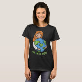地球デイシャツプロ環境救と一緒にE Tシャツ (正面フル)