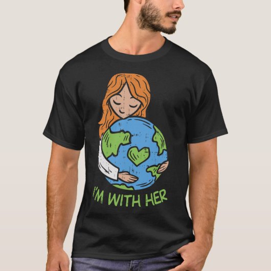 地球デイシャツプロ環境救と一緒にE Tシャツ (正面)