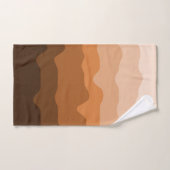 地球トーンのミニマルな砂漠の風景と太陽 バスタオルセット (ハンドタオル)