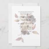 地球トーンフォトウォーターカラー結婚式招待状 招待状 (裏面)