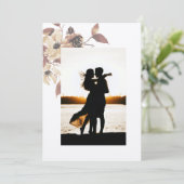 地球トーンフォトウォーターカラー結婚式招待状 招待状 (スタンド正面)