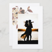 地球トーンフォトウォーターカラー結婚式招待状 招待状 (正面/裏面)