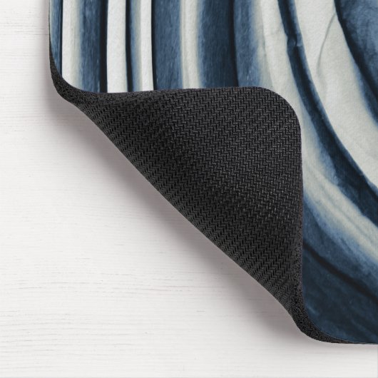 地球トーンブルー抽象芸術パターン マウスパッド (コーナー)