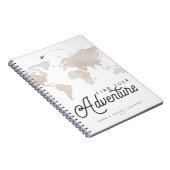 地球トーン水の色マップ旅行ジャーナルギフト ノートブック (右側)