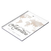 地球トーン水の色マップ旅行ジャーナルギフト ノートブック (左側)