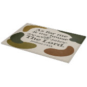 地球トーン聖書の聖句ガラス切断ボード カッティングボード (角)