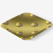 地球ドラゴンの年 ペーパープレート (傾斜あり)