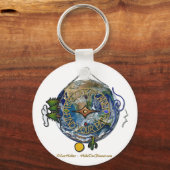 地球ハイキングハイカーのソウルコンパス キーホルダー (正面)