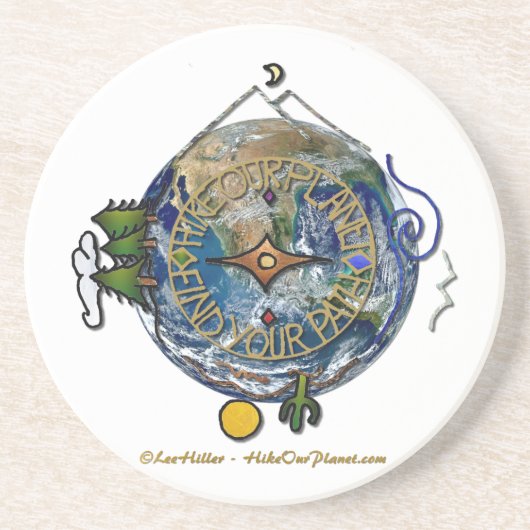 地球ハイキングハイカーのソウルコンパス コースター (正面)