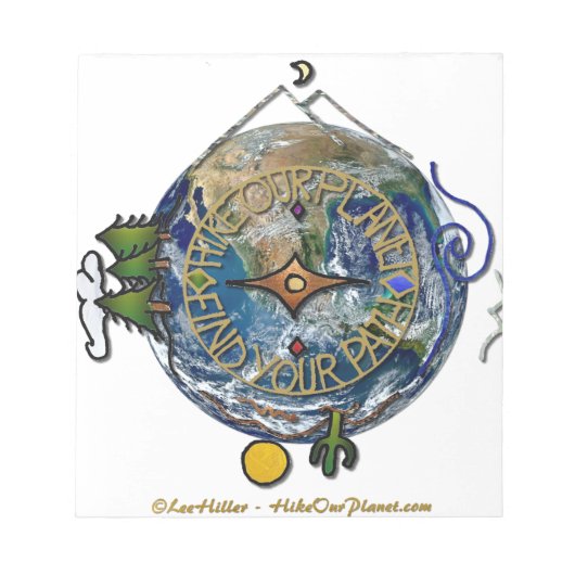 地球ハイキングハイカーのソウルコンパス ノートパッド (正面)