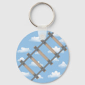 地球パーソナライズされたを横断する列車 キーホルダー (裏面)