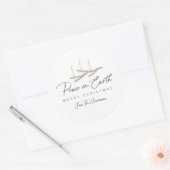 地球パーソナライズされた平和のクリスマスプレゼント ラウンドシール (封筒)