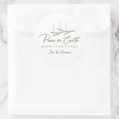 地球パーソナライズされた平和のクリスマスプレゼント ラウンドシール (バッグ)