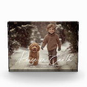 地球パーソナライズされた平和フォトブロック フォトブロック (正面)