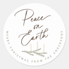 地球パーソナライズされた聖降誕祭の平和 ラウンドシール