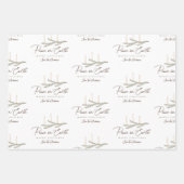 地球パーソナライズされた聖降誕祭の平和 ラッピングペーパーシート (正面)