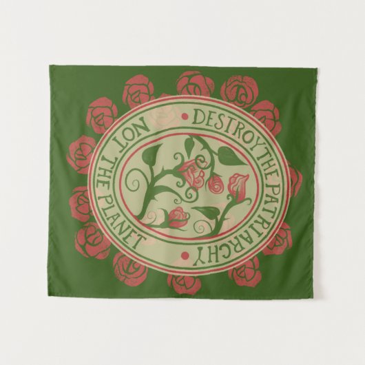 地球フェミニストではなく家父長制を破壊する タペストリー (正面(横))