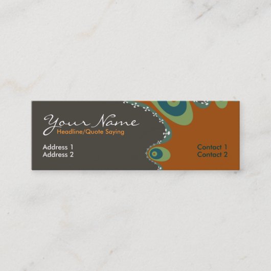 地球フラクタルプロファイルカード スキニー名刺 (正面)