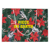 地球プロ銃のクリスマスのおもしろいな部分 ラージペーパーバッグ (裏面)