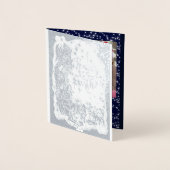 地球ホイルのクリスマスカードの写真の出生の平和 箔カード (正面)