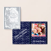 地球ホイルのクリスマスカードの写真の出生の平和 箔カード (ディスプレー)