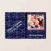 地球ホイルのクリスマスカードの写真の出生の平和 箔カード (内部)