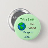 地球ボタン 缶バッジ (正面&裏面)