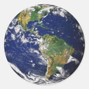 地球ポートレート ラウンドシール